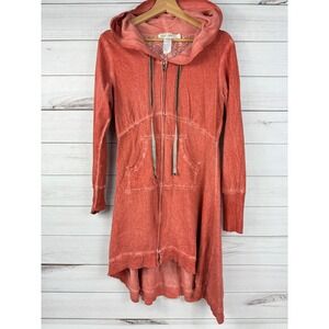 Urban Mangoz Coral Hooded Zip Up Jacket Lagenlook Size L